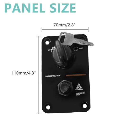 TXRXIZ 12V Single Key Switch Panel Marine Outboard Single Engine Ignition Key Panel Assembly On Off Switch 704 Control Box for Yamaha Outboard Yacht #704-82570-01-00, 704-82570-12-00 by TXRXIZ - Image 3