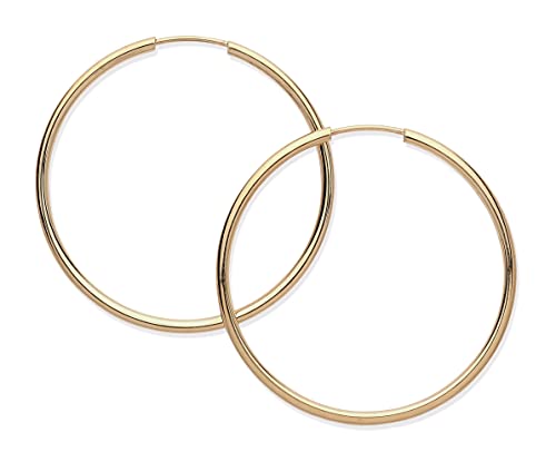 Old English Jewellers 9ct Yellow Gold Sleeper Earrings for Women - 30mm. Large Gold Hoop Earrings for Women with Warm & Classic Finish. Gold Earrings Hoops.