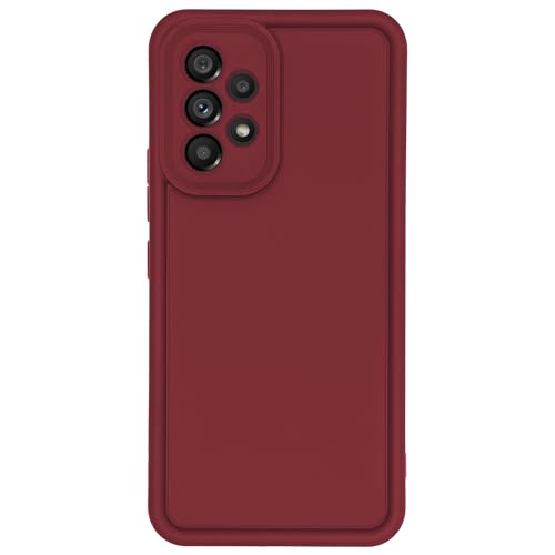 Puxicu Slim Case for Samsung Galaxy A32 5G, Enhanced Camera Protection, Shockproof Skin-Friendly Touch Soft Case Cover for Samsung Galaxy A32 Phone, Wine