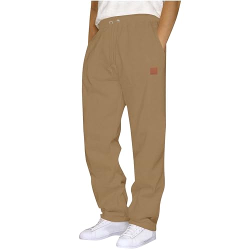 Sweatpants for Men Baggy Outdoor Hiking Work Pants High Waist Drawstring Cargo Pants Casual Athletic Joggers Trousers