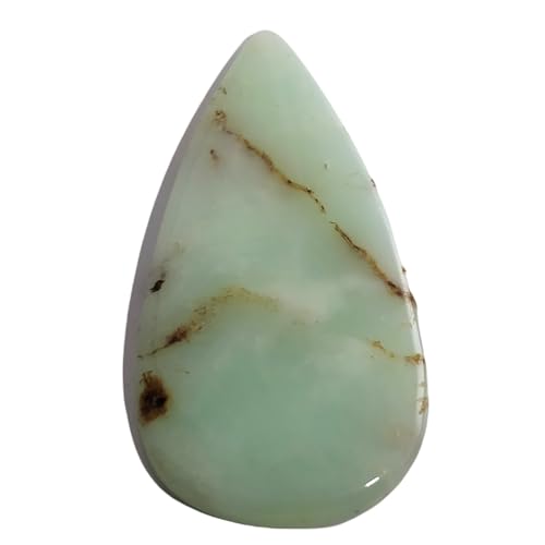 Chrysoprase naturelle poire 60x30x5mm, grande pierre de vrac pour remplacer vos gemmes