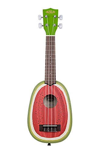 Kala KA-NV-WTML-BAG – Ukulélé Soprano Novelty, Watermelon + housse - Les Beatles, Paul McCartney, John Lennon, RIngo Starr, George Harrison Kala KA-NV-WTML-BAG - Ukulélé Soprano Novelty, Watermelon + housse