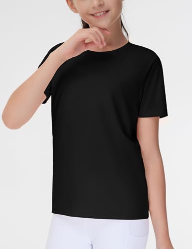 THE GYM PEOPLE Girls Workout Shirts Short Sleeve Loose Fit Crewneck Running Yoga Tee Tops3