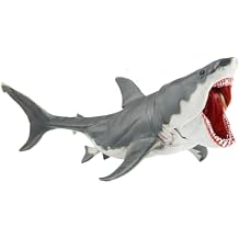 Realistic Megalodon Shark Toy Movable Jaw Ocean Animal Figurine for Kids Educational Sea Life Model, STEM Learning Gift, Shark Display Decor