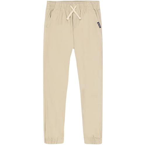 Nautica Boys' Pull-on Stretch Twill Jogger Pant, Drawstring Closure