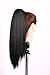 WIGNEE Kinky Straight Ponytail Extension for Black Women with Claw Clip and Drawstring - Yaki Ponytail, Fluffy Soft Full Yaki, Natural Black, 20 Inch