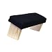 Mudra Crafts Foldable Meditation Bench, Kneeling Chair, Yoga Stool from Wood with Seat Cushion for Seiza, Zazen, Meditating (Black Cushion)