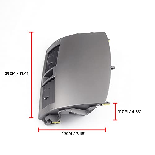 Dasbecan 55670-02160 Center Dash A/C Outlet Air Vent Panel Compatible With Toyota Corolla 2008 2009 2010 2011 2012 2013 55663-02060 #TOP2