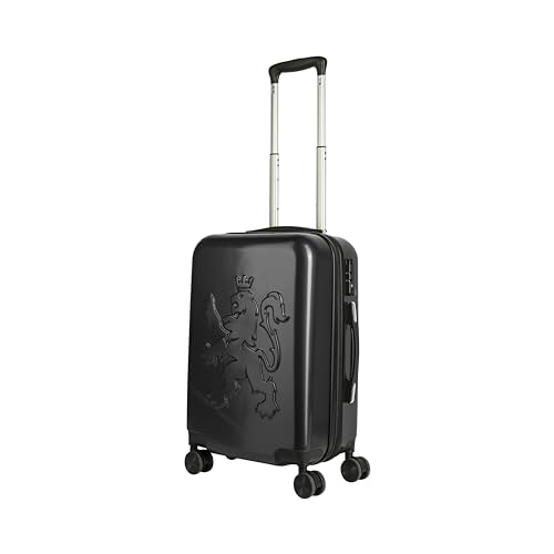 O.leo Hartschalen-Handgepäckkoffer | Schwarzer Reisetrolley 54 x 34 x 20 cm | Rollkoffer für Handgepäck | Leicht und TSA-sicher | Kleines/mittleres Handgepäck | 35L