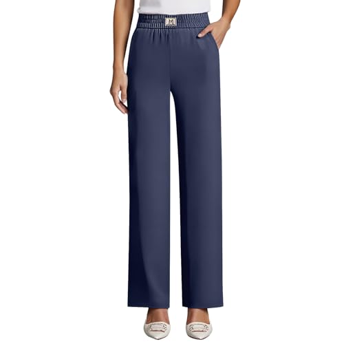 Womens Pants, Pulisa Heracomfy Trousers - Perfect Drape High Rise Pull-On Stretch Pants for Senior Women Over 50
