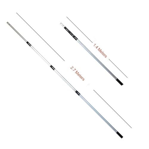 Image of VELTRIX Adjustable Telescopic Pole 1.4-2.7 Meters | Compatible with Hand Pruning Saw, Cleaning, Painting & Garden Use | Strong Lightweight Rod