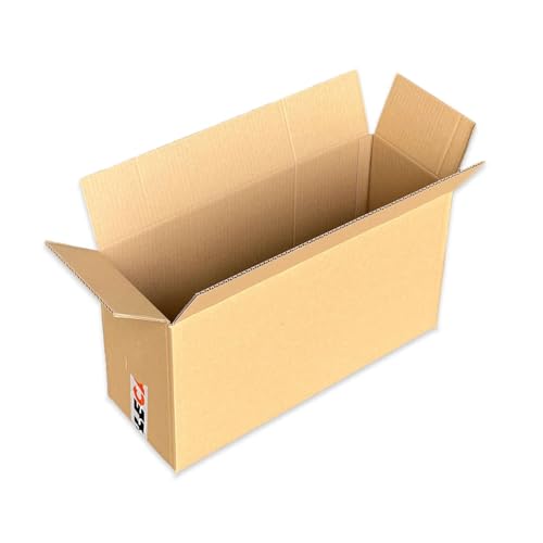 TELECAJAS | 20 Cajas 55x20x25 cm Medidas interiores de Cartón Largas y Rectangulares. Sin asas para anonimato | Pack de 20