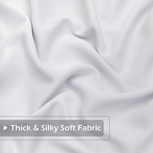 Beauoop Extra-Wide Full Blackout Curtains Solid White Curtain Panels For Sliding Door Patio Door Room Divider Large Thermal Insulated Window Drapes Grommet Window Treatment, 1 Panel, 100 W X 84 L Inch #TOP4