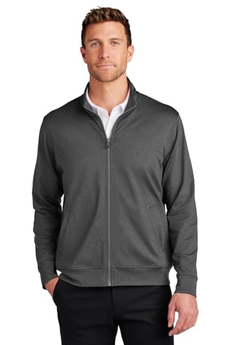 Port Authority C-FREE Double Knit Full-Zip K881, Grey Steel Heather
