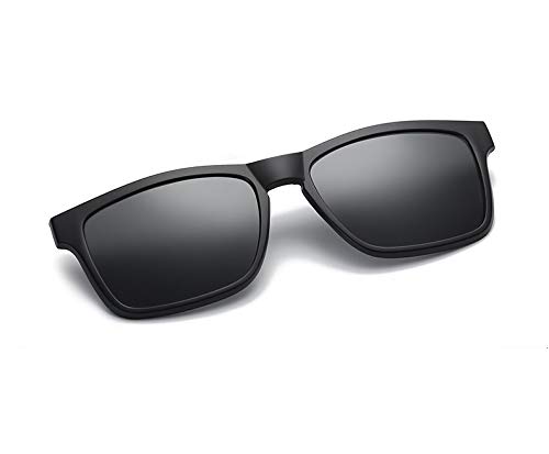Armação para Óculos de Grau Modelo 2202 + 1 Lente Clip On Preta (Preto)