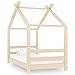 Susany Kinderbett Hausbett Bettenhaus Spielbett Kinder Bett Kinderhaus Holzbett Bettgestell Lattenrost Massivholz Kiefer 70x140 cm