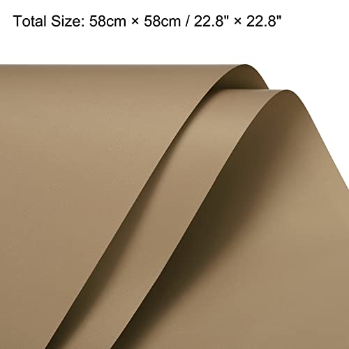 MECCANIXITY 10 Pcs Flower Wrapping Paper 22.8x22.8 Inch Waterproof Florists Wrapping Paper for Florist Bouquet Supplies, DIY Crafts, Gift/Gift Box Packaging Brown by MECCANIXITY - Image 2
