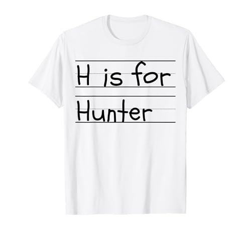 Personalizado H is for Hunter Name Student Kindergarten Camiseta