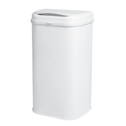 Ubbi Adult Diaper Pail, 13-Gallon Stainless Steel Incontinence Disposal Bin, Odor Locking Trash Can for Adult Diapers, Elderly Care & Caregivers, No Special Bags Required, White