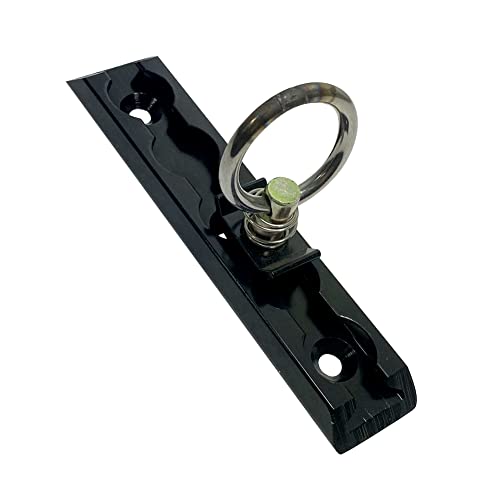 Pit Posse 11022Bk Aluminum 6 Inch L Track Anchor Tie Down - 6" S Track Rail - 4000 Lb Lift Capacity - Anodized (Black) #TOP3