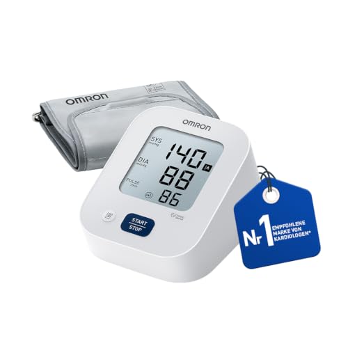 OMRON X2 Essential - Digitales Blutdruckmessgerät für Oberarm | klinisch validierter Blutdruckmesser | Erkennung unregelmäßiger Herzschläge und Bluthochdruck | mit Manschettensitzkontrolle | 22-32cm