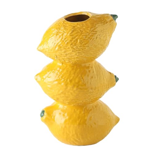 Vase déco en céramique jaune : sublimez vos petits bouquets de table