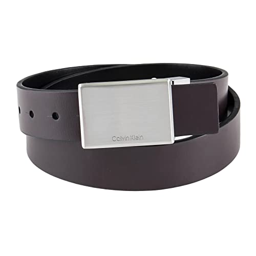 Calvin Klein Boys' Reversible Leather Belt, Black/Brown Plaque, Small #TOP2