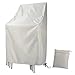 Ricyea Gartenstühle Abdeckung Wasserdicht, Winddicht, UV-Beständiges Gartenstuhl Schutzhülle aus Oxford, Abdeckhaube für Stapelstühle Gartenstuhl Hochlehner (Beige)