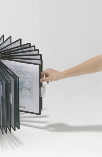 Présentoir de documents A4 rotatif avec 40 pochettes DURABLE 563301 noir - 2
