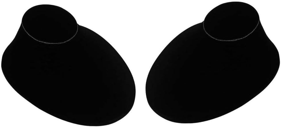 Low Profile Necklace Bust - Black Necklace Jewelry Display (Package of 2)