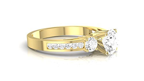 1.1 Carat GIA Certified Heart Cut 14K White Gold Channel Set 3 Three Stone Diamond Engagement Ring (I-J Color VS1-VS2 Clarity Center Stones)3