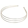 Votvlog Lot de 2 Bandeaux Fins Multicouches en Métal Bandeau Serre-tête Multicouche en Métal Fin Élégant Tendance et Élégant Chapeaux Accessoires de Cheveux Dorés pour Femmes et Filles (Or Argent) #4