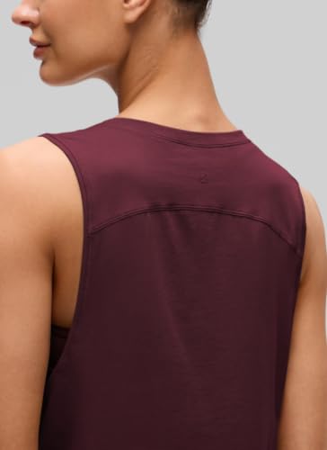 Image of CRZ YOGA Pima Cotton Dropped Armhole Tank | Workout, Naturally Soft, Loose Fit, Crop, Crewneck, Knotted Sides, Sleeveless Tops for Women