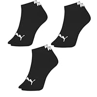 PUMA Kit 3 Pares Meia Sapatilha Cano Curto Feminina Adulto Original, 3 Preto, 34-39