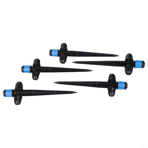 Posheliox Émetteurs d'irrigation goutte à goutte réglables, contrôle du débit à 360 degrés, piquet barbelé pour tube de 6,35 mm, système d'arrosage de jardin pour pots, arbres, sacs de culture (type