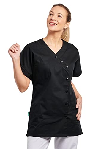 Hurry Jump Tunique de Travail médicale esthétique Coifure Femme Tissus 200 GR sergé Noir Pression Noir T3 Cover
