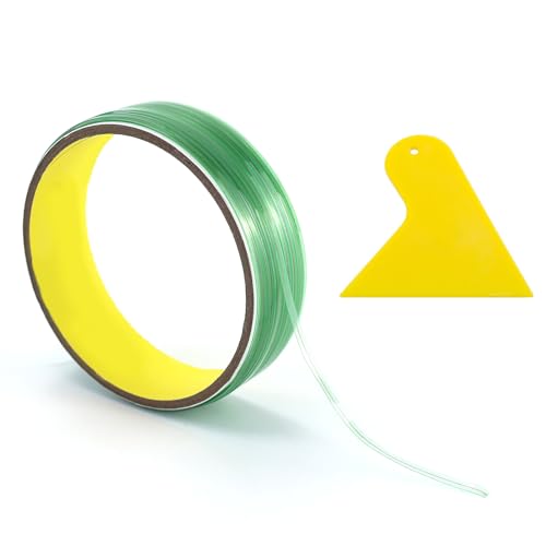 10 m Knifeless Tape mit 1 Schaber, messerloses Klebeband Kratzfrei für vinil folie messerloses Schneideband, No-Cut Kratzerfrei Schneideband Folie messerlos Schneiden für Car Wrapping Vinylfolie