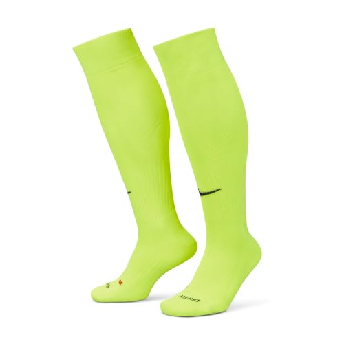 Nike Erwachsene Classic II Cushion Fußballstutzen, Volt/Black, L/EU 42-46