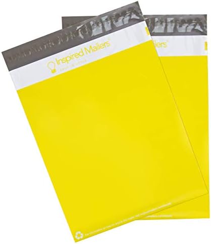 Inspired Mailers - Yellow Poly Mailers 10x13-100 Pack - Choose from Many Size and Color Options - 3.15mil Unpadded Shipping Envelopes (10x13, 100 Pack)