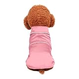Hundepyjama Kurzarm aus Baumwolle, Winddicht, Rosa XXL für Hunde
