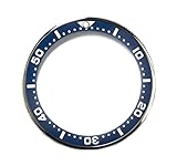 Gloss Silver Thorn Bezel Ceramic Insert for Seiko SKX007/9 SRPD Watch 120 Click Unidirectional (Gloss Silver Bezel+Ceramic Dark Blue&White Insert)