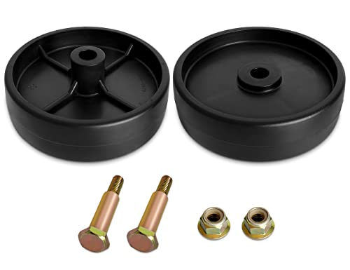 Fourtry 734-0973 Deck Wheel Compatible with Cub Cad et Riding Mower 2 Pack 112-0337 Rear Deck Roller Wheels for Cad XT1-LT46 LT1042 LT1045 Craftsman T240 Lawn Tractor MTD 42 46 Deck Lawn Mower