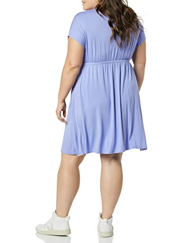 Image of Amazon Essentials Women's V Neck Elastic Waist Surplice Dress (Available in Plus Size)