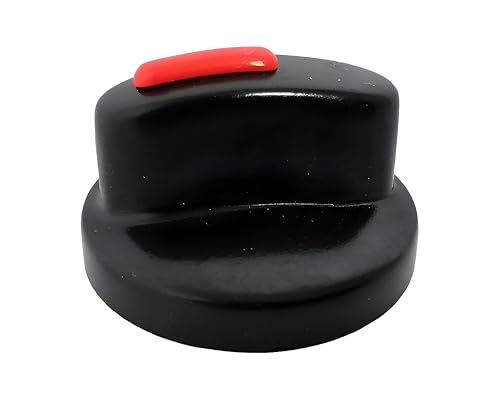 Image of AJS spares- Stove On-Off Knobs for Prestige GlassTop /Steel Stoves | Push Type | Bakelite (Pack of 4, Black)