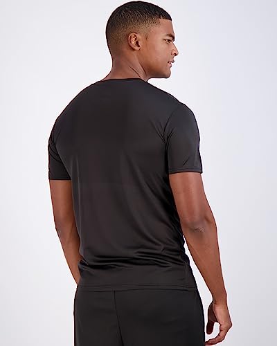 5 Pack: Men’s V Neck Mesh Active T-Shirt Essentials Performance Workout Gym Training Quick Dry Fit Dri Breathable Short Sleeve Under Shirt Athletic Sport Fitness Exercise Running Top Spf,Set 1-S #TOP3