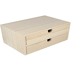 Artemio Massief houten unitladen, 24 x 16 x 13,3cm, Beige, 24 x 16 x 13,3 cm