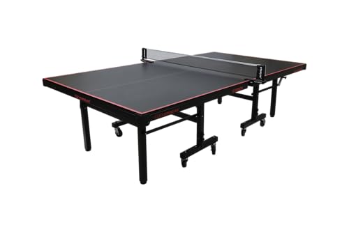 Image of COUGAR Carbon Table Tennis Table, 25mm ISI Marked Laminated Top, Heavy-Duty 2x2 Frame, 100mm Wheels with Lock, Powder-Coated Pipe, Ideal for Home, School, and Club Play