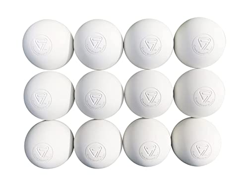 Crankshooter Lacrosse Ball Set, 1 Dozen Lacrosse Game Balls, Nocsae, Ncaa, Nfhs, And Sei Certified, 12 Balls (White) #TOP4