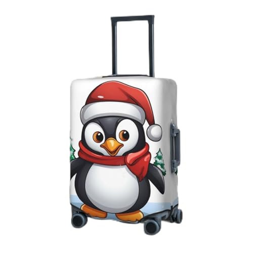Travel Luggage Cover for Suitcase Elastic Suitcase Protector Christmas Penguin Suitcase Covers Washable Suitcase Protective Cover Dust-proof Luggage Covers Fit 18-32 Inch Luggage