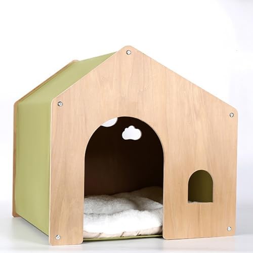 ペットベッド 猫 犬 ハウス ふわふわ 変形しにくい 安定した 通気性 高耐久 木製 ストレス解消 噛み耐え ペット用品 シンプル 柔らか 持簡単お手入れ 2way 休憩所 昼寝 秋冬 遊び場 52*47*50CM
